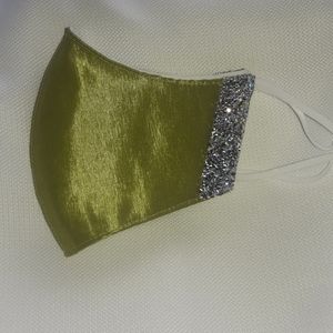 Apple Green Bling Face Mask with Adjusters